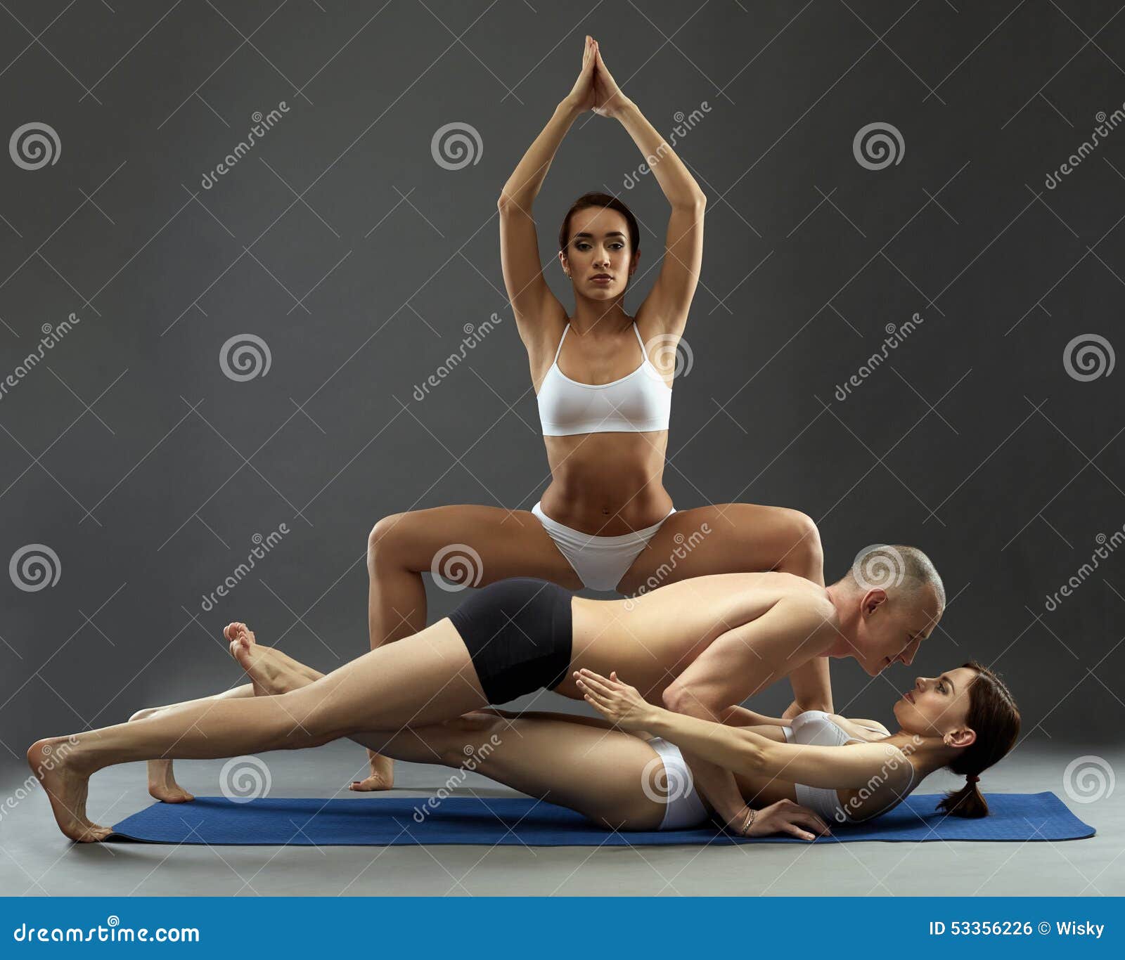 Threesome Yoga milf monday