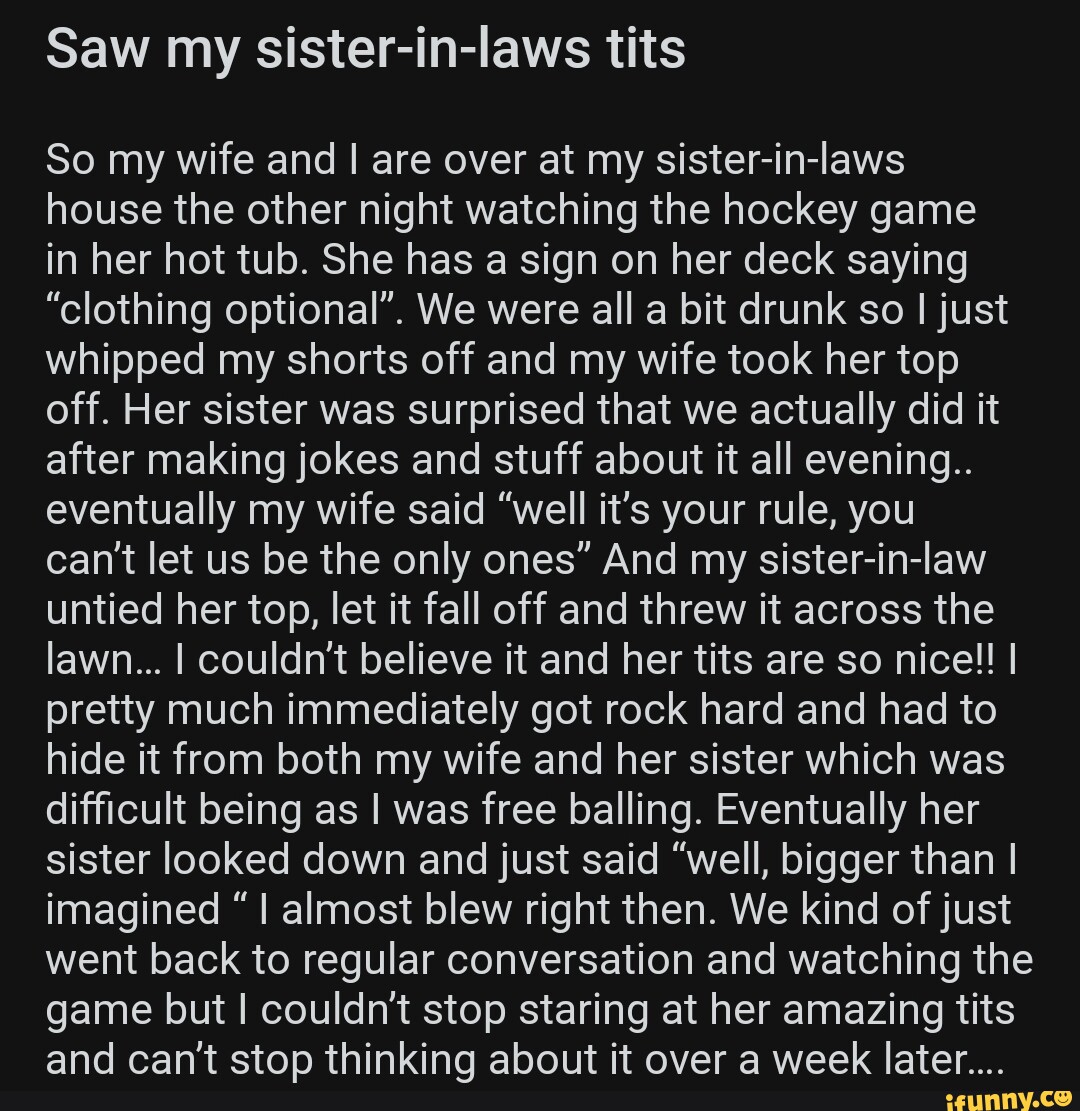 billy sanchez recommends Sister In Law Titties