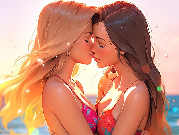 cay reyes recommends anime lesbians making out pic