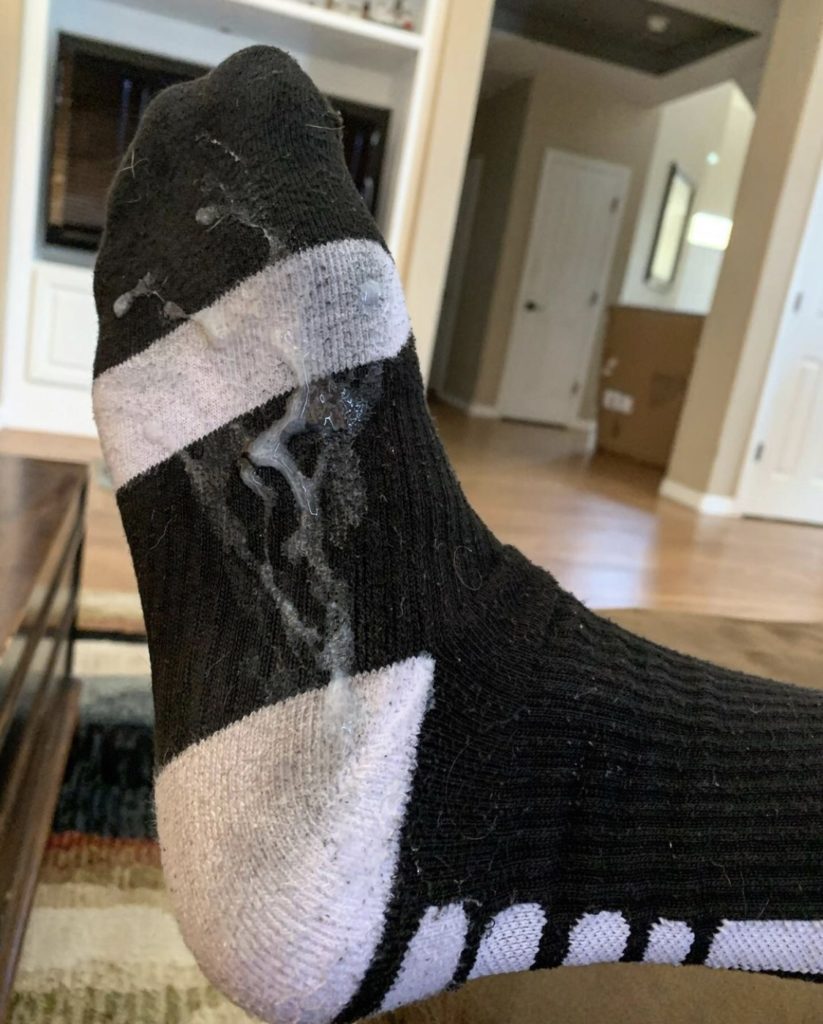 cumming in socks