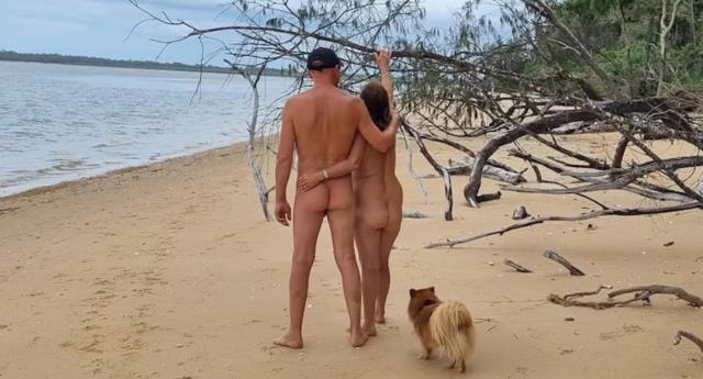 caught on nude beach