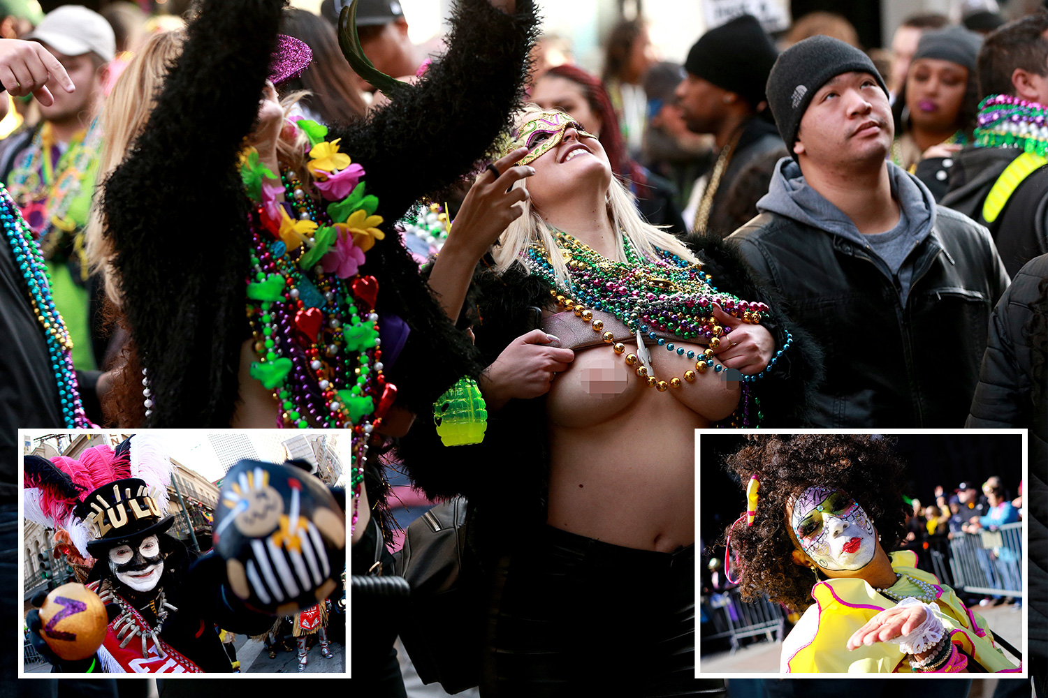 Flashing Tits Mardi Gras of whores